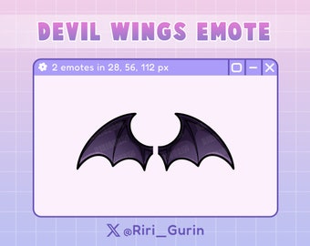 Devil Wings Emotes for Twitch/Discord | Custom | Gaming | Streaming | Discord Stickers | Stream Emotes