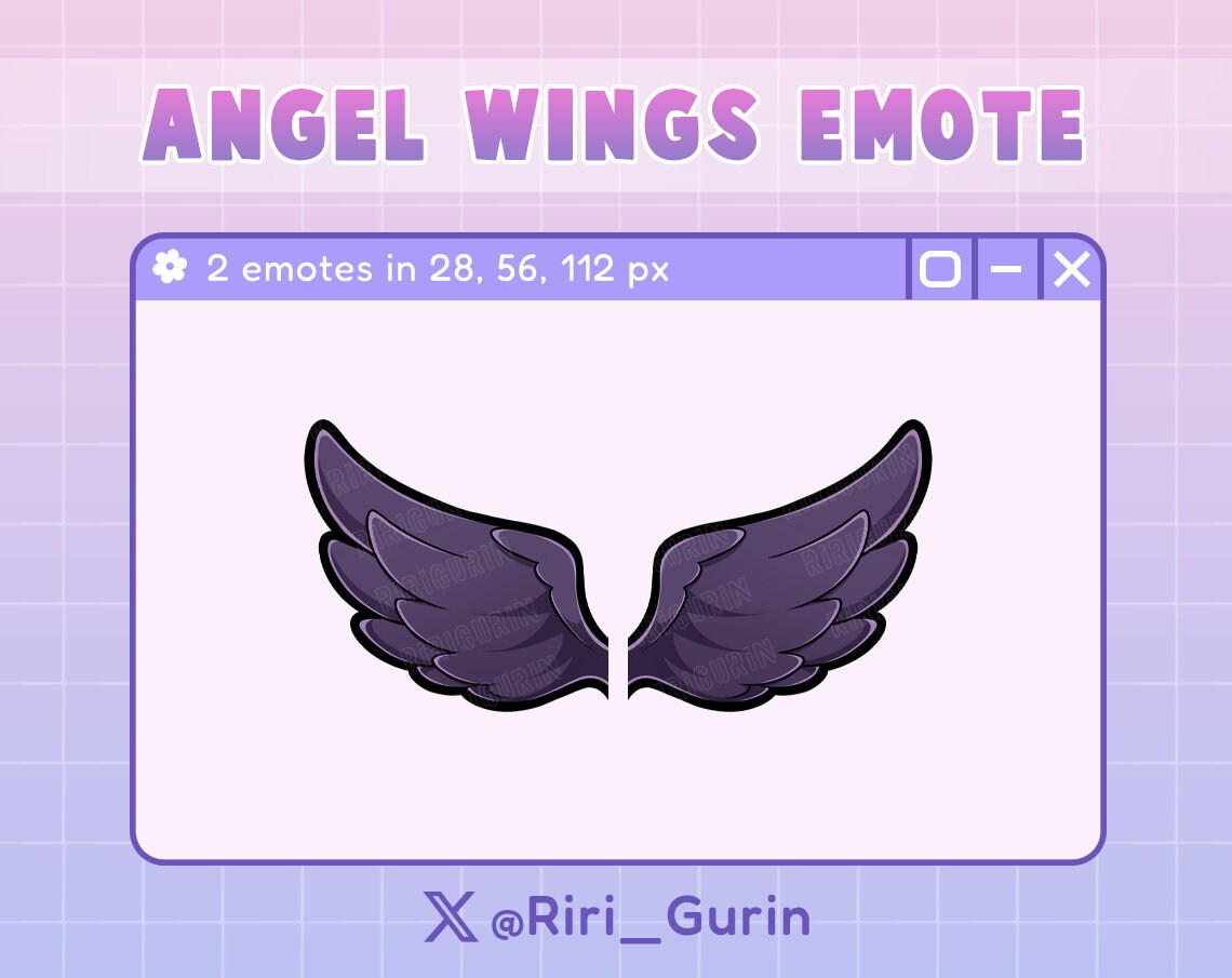 Angel Wings Emotes for Twitch/discord Custom Gaming Streaming Discord