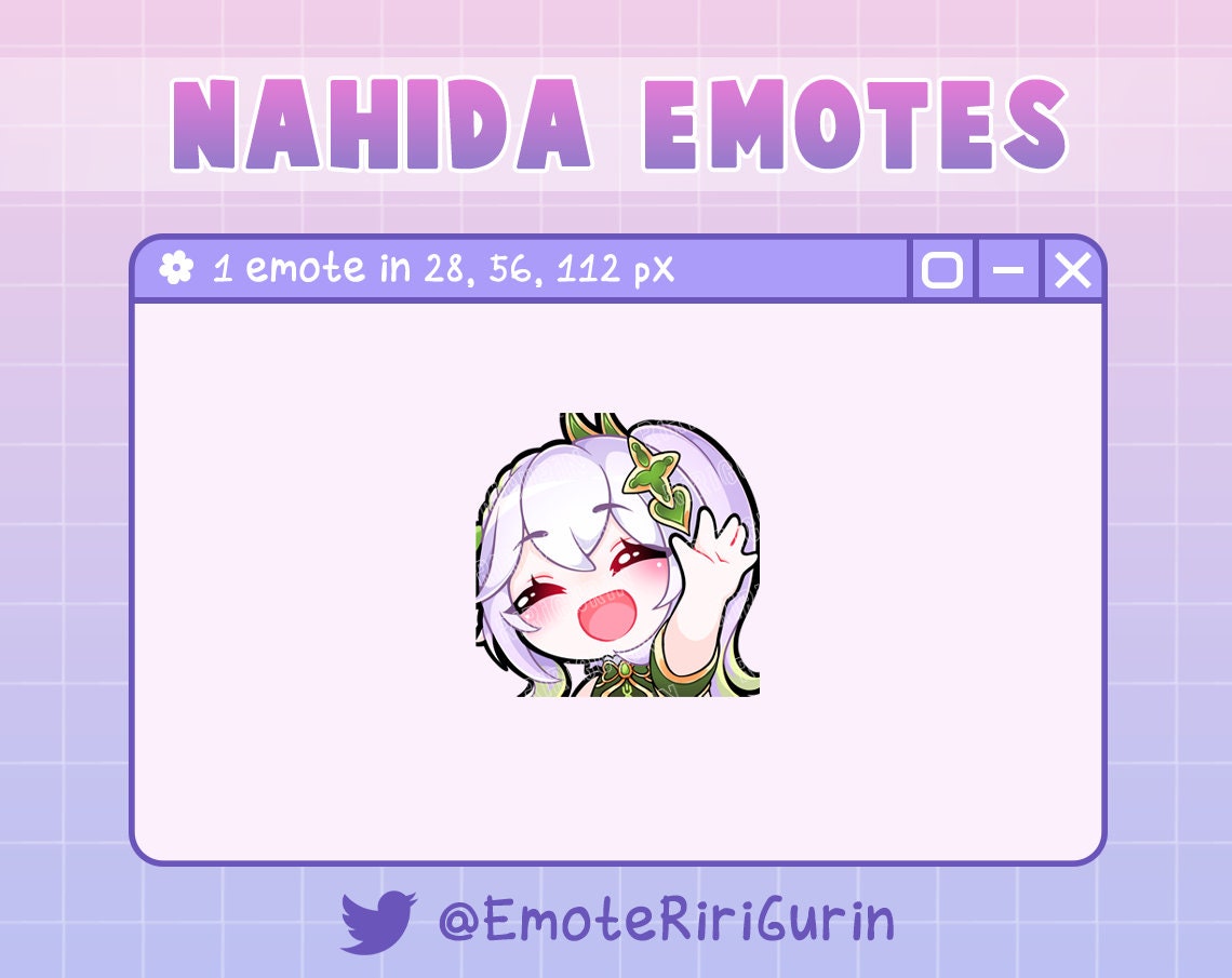 Nahida Genshin Impact Hi Wave Emote for Twitch/discord Custom Gaming ...
