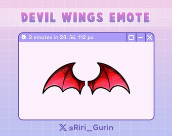Devil Wings Emotes for Twitch/Discord | Custom | Gaming | Streaming | Discord Stickers | Stream Emotes