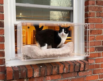 Cat Bed Catio/Window Perch (Fits 24”-36” Windows)