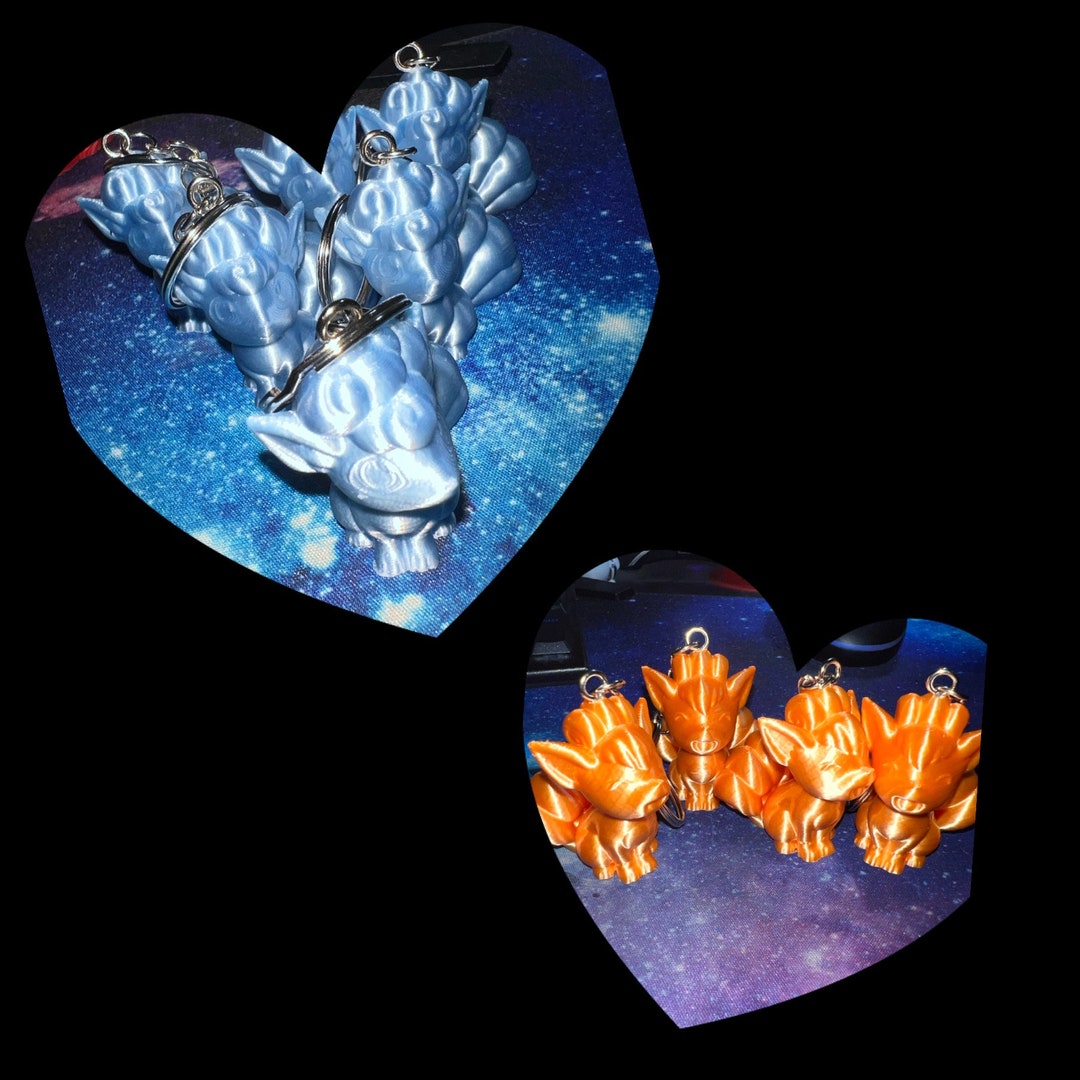 Vulpix and Alolan Vulpix Keychains - Etsy