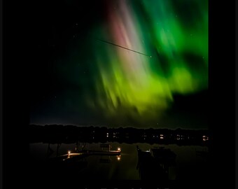 Night Passage — Fine Art Aurora Photography Print, Northern Lights Wall Art, 16x20 Poster