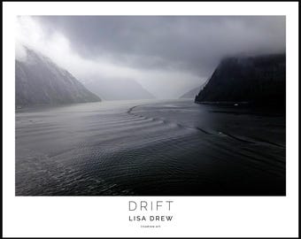 Alaska Fjord Photography Print • Moody Seascape Art, 20x16