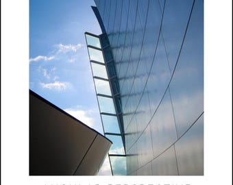 Angular Perspective Art Print • Dynamic Architectural Lines & Sky