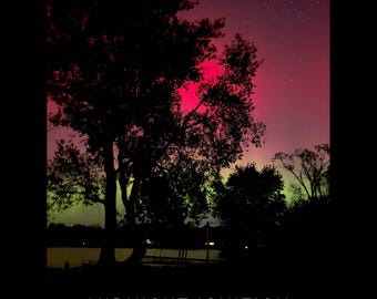 Midnight Ignition — Fine Art Nature Photography Print, Magenta Sky Wall Art, 16x20 Poster