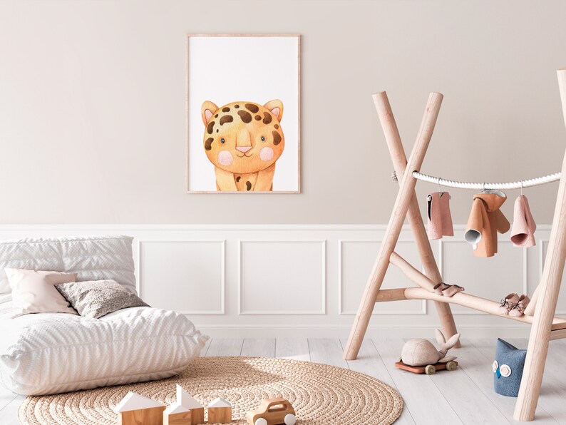 Baby Leopard Print Nursery Wall Art PRINTABLE Leopard Wall Art Etsy