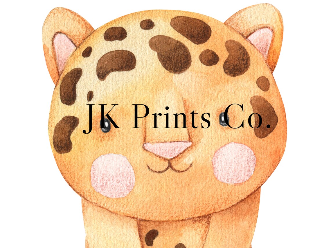 Baby Leopard Print Nursery Wall Art PRINTABLE Leopard Wall Art Etsy