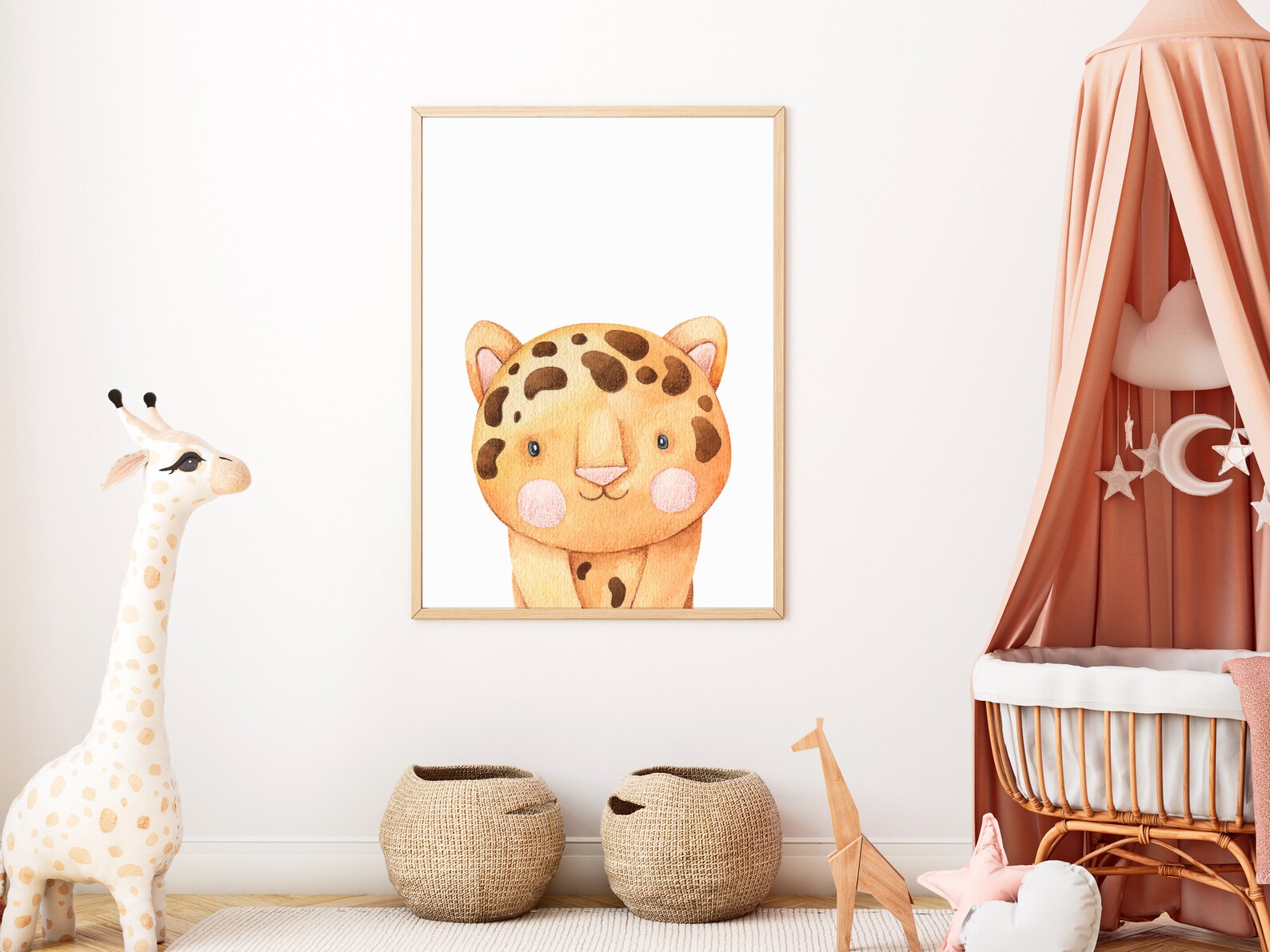 Baby Leopard Print Nursery Wall Art PRINTABLE Leopard Wall Art Etsy