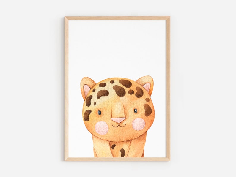 Baby Leopard Print Nursery Wall Art PRINTABLE Leopard Wall Art Etsy