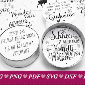 Teelicht-Botschaften Advent für die Vorweihnachtszeit, magische Teelichter als DIY-Adventszauber Ideal als kleines DIY  Weihnachtsgeschenk