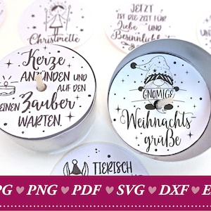 Download: Teelicht-Botschaften Weihnachten, magische Teelichter als DIY-Weihnachtszauber, Ideal als Geschenk oder Adventskalenderfüllung