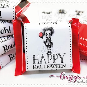 Happy Halloween! DIY Ritter Sport Mini Banderolen für Süßes oder Saures | Süßigkeiten-Spaß für Geister und Hexen zum basteln, Trick or Treat
