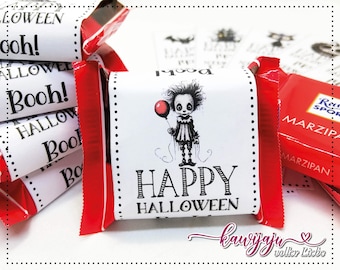 Happy Halloween! DIY Ritter Sport Mini Banderolen für Süßes oder Saures | Süßigkeiten-Spaß für Geister und Hexen zum basteln, Trick or Treat