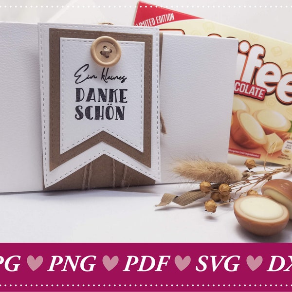 DIY Toffifee gift packaging template: Make creative boxes with banderoles - Perfect for individual gifts & decoration, SVG