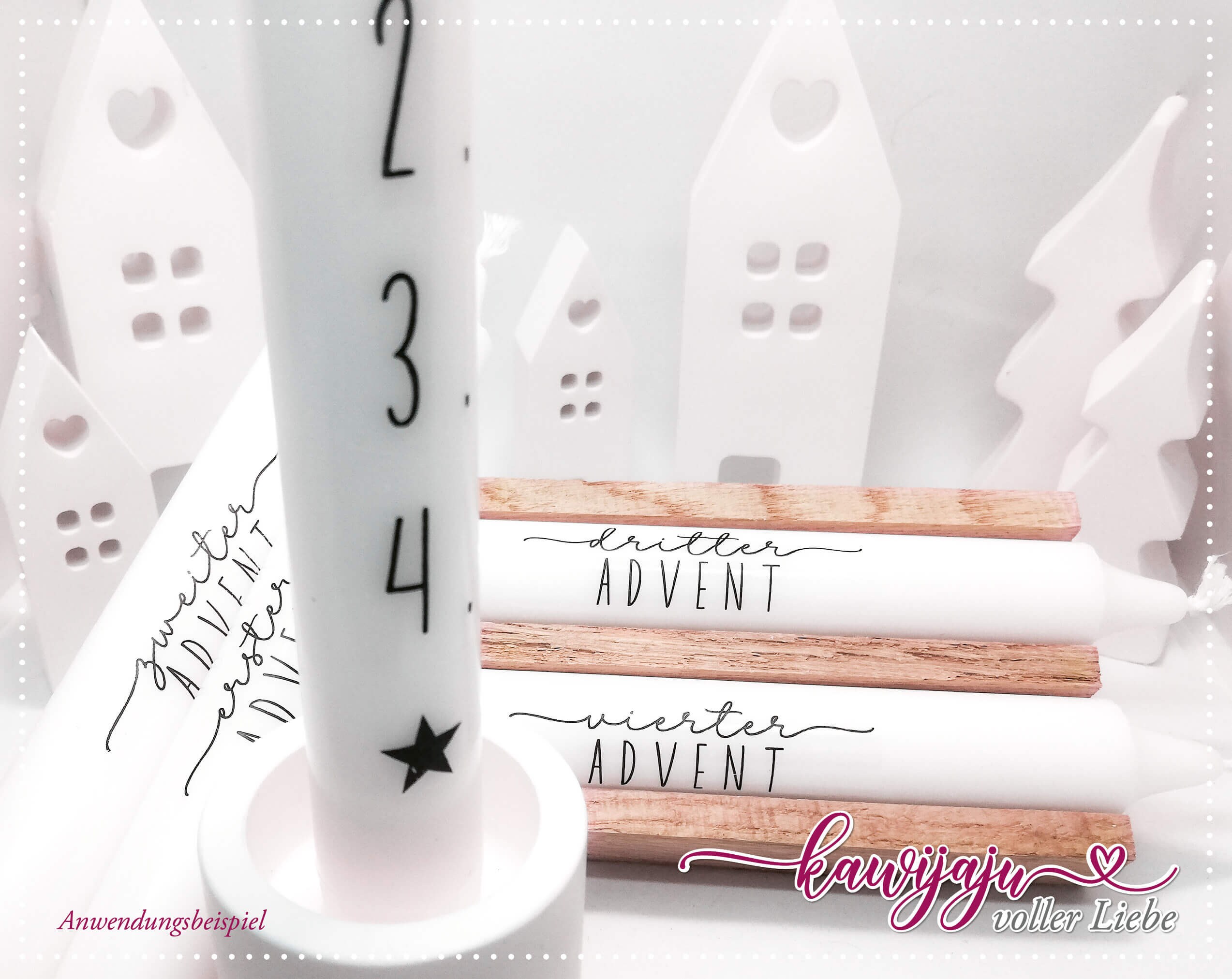 HKC Tatuaggi per Candele stampabili, Carta di trasferimento di Candele per Stampante lasere a Getto d'inchiostro, Pellicola Scorrevole per Candele per Natale, Matrimonio Decorazione, Set A4X6