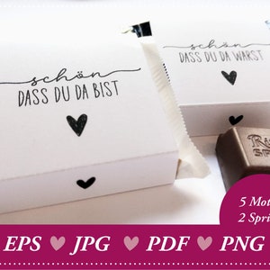 Scarica: Ritter Sport Mini Banderoles | È bello che tu sia lì, come regalo per gli ospiti, decorazione per battesimo, matrimonio, cresima