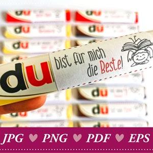 Download: Duplo banderoles for girls with illustrations and motivating "You are" messages, Duplo message, school, doodle style