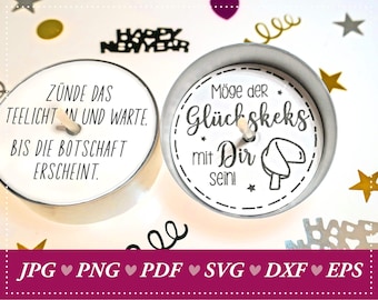 DIY Teelichtbotschaften zu Silvester – Glückslicht – Magische Glücksbotschaften ideal als Silvester Mitbringsel und Neujahrsgeschenk