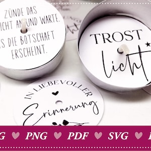 DIY Teelichtbotschaften Trauer, Trost- und Erinnerungslicht – DIY Trauer- und Gedenklichter, Trauerkerze, Kondolenzgeschenk, selber machen