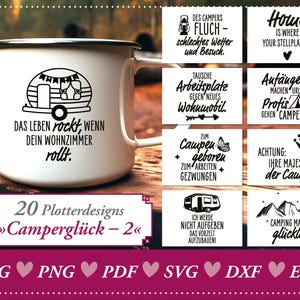 Camperglück 2, SVG Plotterdatei, lustige Sprüche, Camping Urlaub, Camper DIY-Geschenke, Lieblingsplatz, Home is, Mein Camper und Ich
