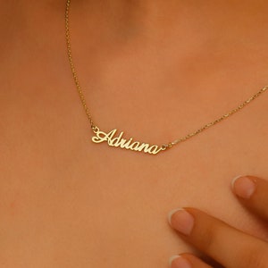 Unique Name Necklace Jewelry for Women | Personalized Necklace | Custom Name Plate Necklace | Gifts for Women | Birthday Gifts