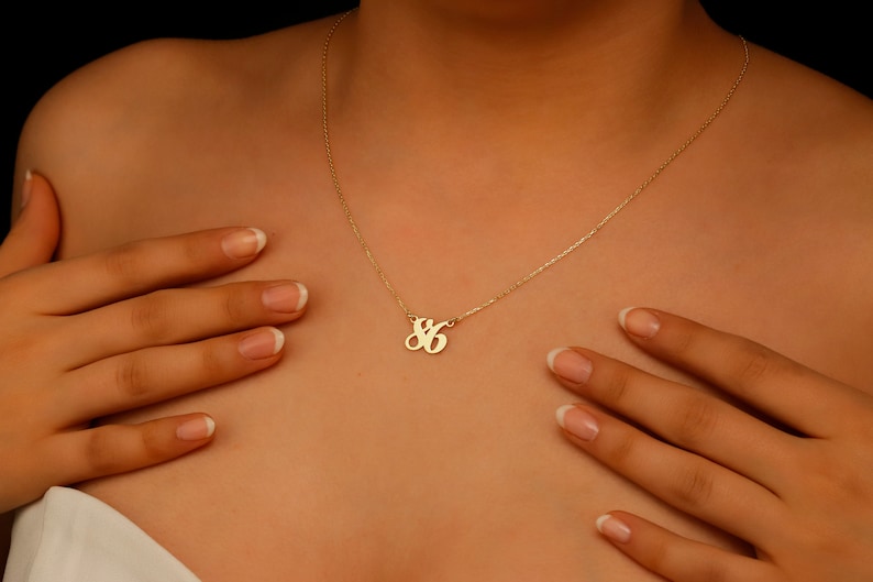Custom Lucky Number Necklace Dainty Date Jewelry Personalized Gold Sport Number Necklace Necklaces for Women Personalized Gifts image 3