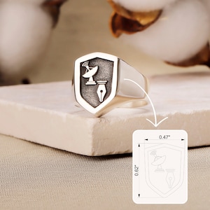 Customized Signature Ring | Personalized Engraved Signet Ring for Men or Women | Custom Made Silver Ring | Birthday Gift | Gift for BFF