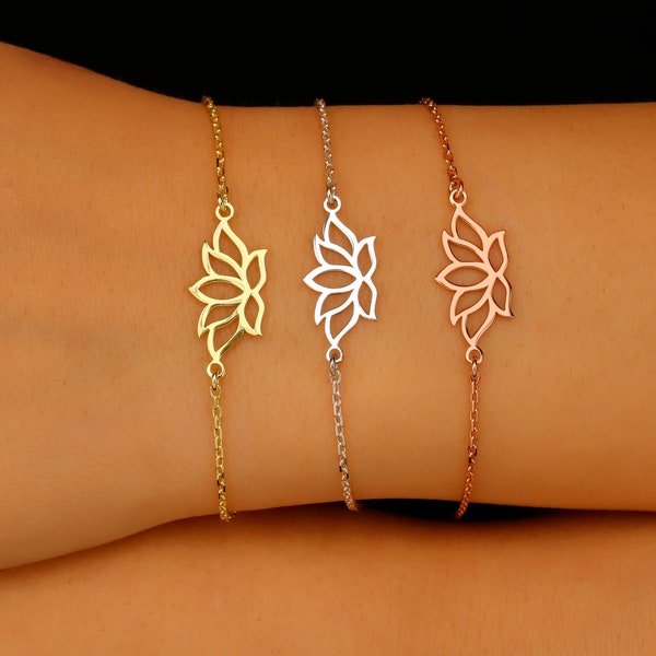 Lotus Charm Bracelet