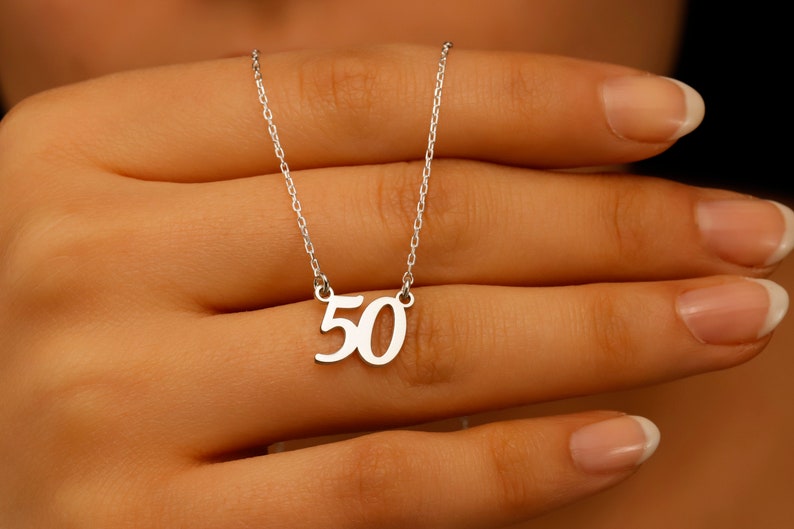 Custom Lucky Number Necklace Dainty Date Jewelry Personalized Gold Sport Number Necklace Necklaces for Women Personalized Gifts image 6