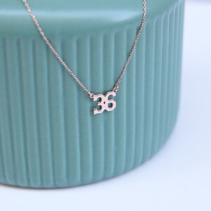 Custom Lucky Number Necklace Dainty Date Jewelry Personalized Gold Sport Number Necklace Necklaces for Women Personalized Gifts image 10