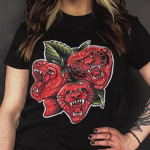 Traditional Tattoo Shirt - Strawberry Tattoo Style Tee