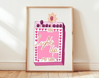 Pink Matchbox Art Print - Dopamine Decor