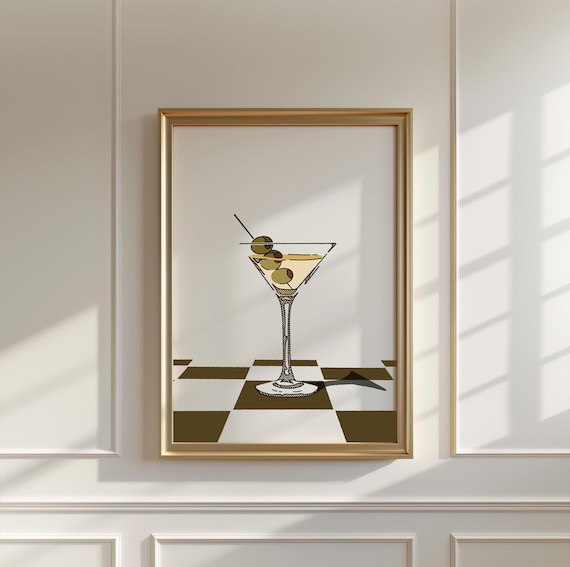 Dirty Martini Print - Martini Wall Art