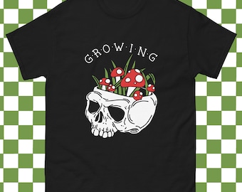 Pilz Schädel Tattoo Shirt: Edgy Alt Fashion
