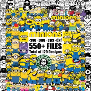 Minions Svg Bundle, Layered Minions Clipart, Cartoon Svg