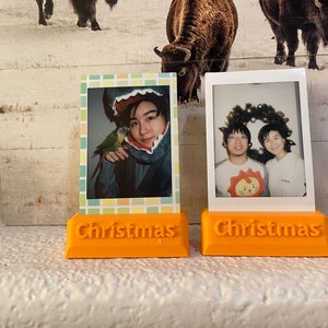 Instax photo display holder. Customizable text. 3D printed.