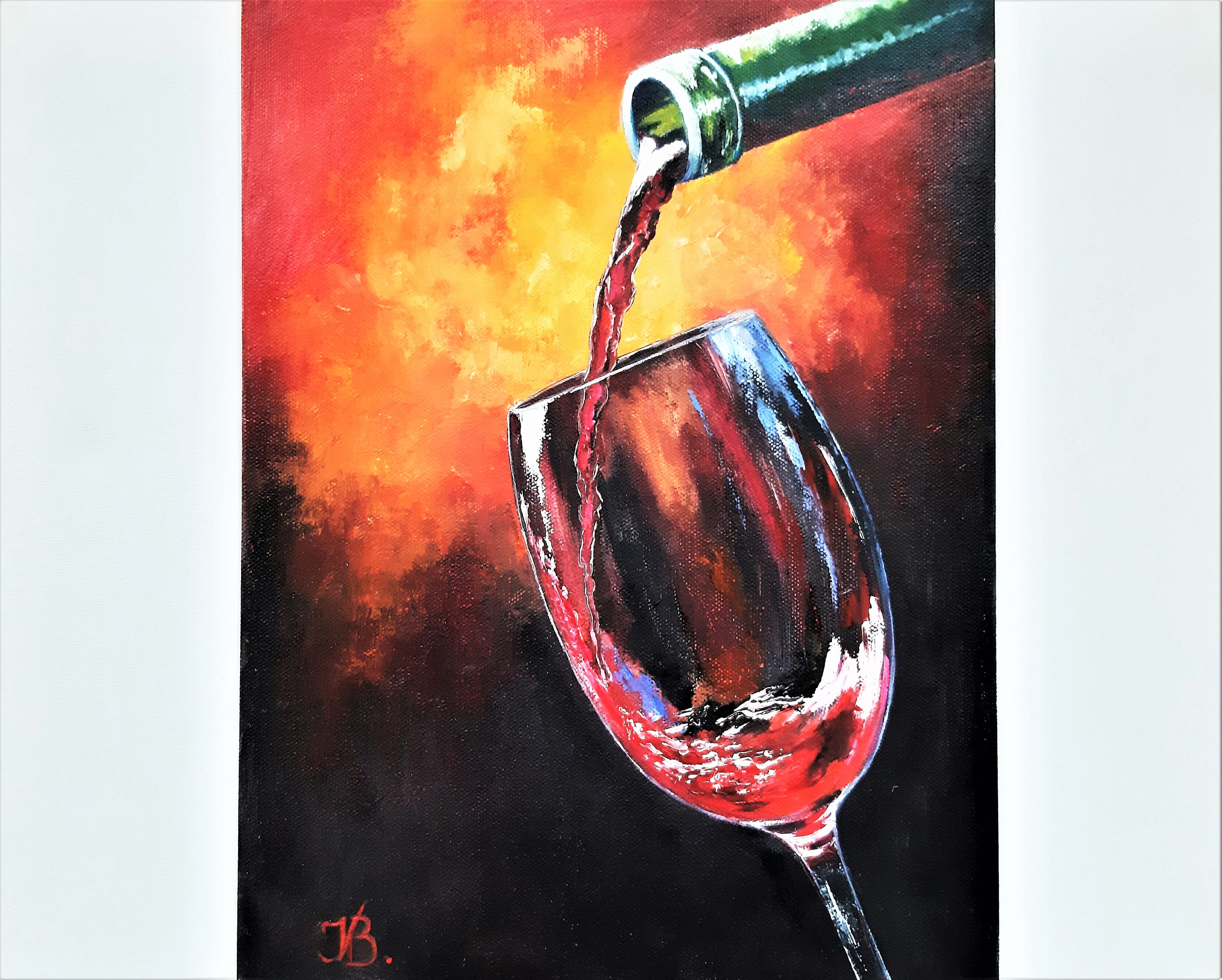Red Wine Painting Etsy Israel