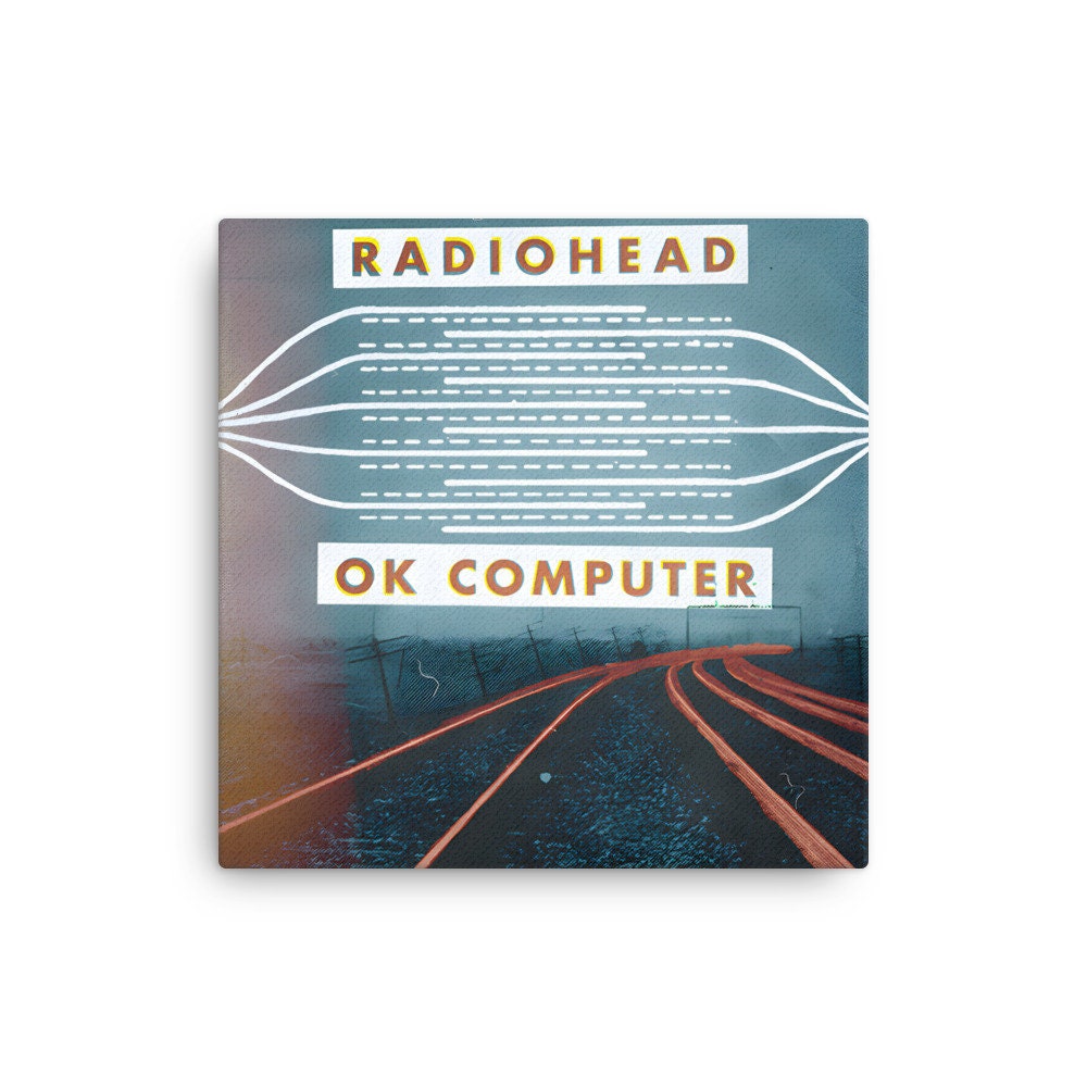 Radiohead Ok Computer Poster Radiohead Poster Canvas Ok Etsy