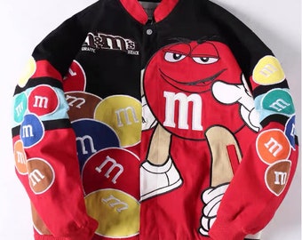 Vintage M&M Racing Jacket Vintage M and M Jacket Racing Nascar Varsity Jacket