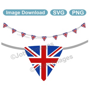 Union Jack United Kingdom Flag Bunting Image Download SVG, PNG Transparent Background
