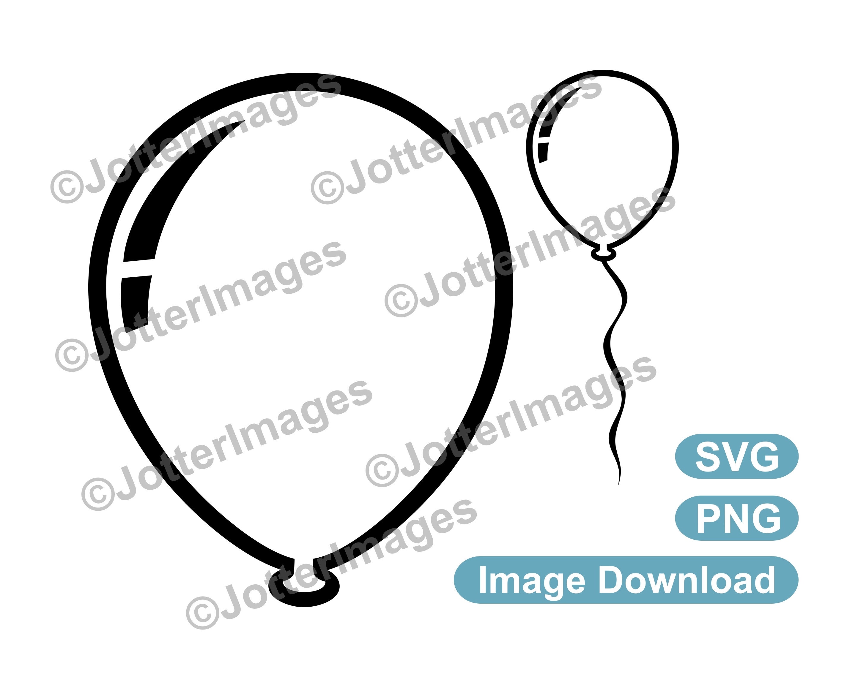 Balloon Outline Image File Picture Download, Clipart, Cut File, SVG ...