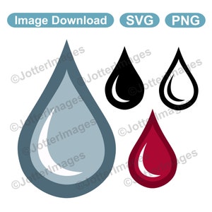 Basic Teardrop, Water, Rain, Blood Droplet Shape Outline, Image Download SVG, PNG, Transparent Background, Clipart, Picture File