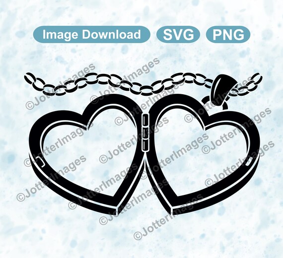Double Heart Locket SVG: Romantic Pendant Clipart (digital