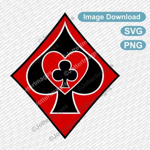Playing Card Deck Suit Symbols Layered All in One Design - Picture Image File Download SVG, PNG, Clipart, Transparent Background