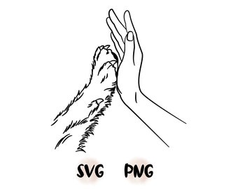human & dog svg, paw svg, t-shirt svg, design svg, decor svg, decorative svg, hoodie svg, rock svg, hand svg, trust svg, love svg