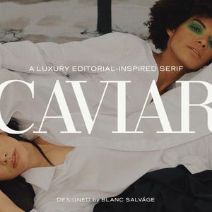 Caviar - Digital Font, High Contrast Serif, for Branding and Logo Design, Weddings, Invitations