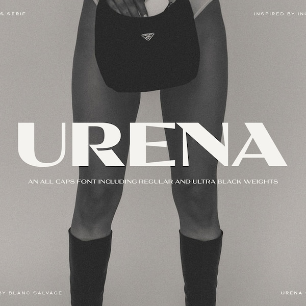 Urena Ultra-Wide Sans Serif | All Caps Font | Unique Font | Branding Font | Luxury Font | Bold Font | Edgy Font | Logo Font | Ultra Bold