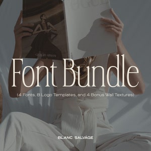 Font Bundle | Canva Fonts | Modern Fonts | Web Editorial Fonts | Handwritten Fonts | Branding Fonts