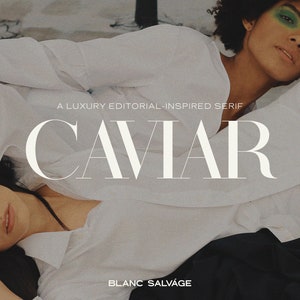 Caviar - Digitale Schrift, kontrastreiche Serifen, für Branding und Logo-Design, Hochzeiten, Einladungen
